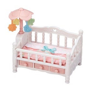 Calico Critters Crib with Mobile, Dollhouse Furniture Set with "Working" Features - 1 of 4