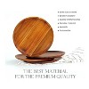 LunaLulinlk Wooden plates Dinner Plates, Acacia Round Wood Plates, Unbreakable Classic Plates, Easy Cleaning - 2 of 4