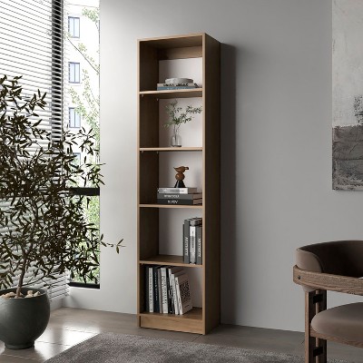 PAGED Bookshelf Wood Storage Shelves with Space-Saving Design, Bookcase for Home Office, Study