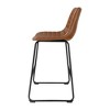 Simple Relax Set of 2 Faux Leather Upholstered Counter Stools with Footrest - 4 of 4
