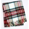 HomeRoots 55" X 70" Black Red And White Plaid Cotton Blend Ski House Embroidered Throw Blanket with Fringe - 4 of 4