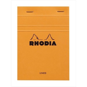 Rhodia Staplebound Notepad - Lined 80 sheets - 4 x 6 - Orange cover - 1 of 4