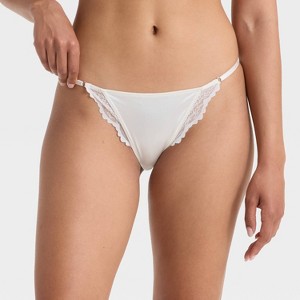 Women's Satin and Lace Lingerie Cheeky Underwear - Auden™ - 1 of 3