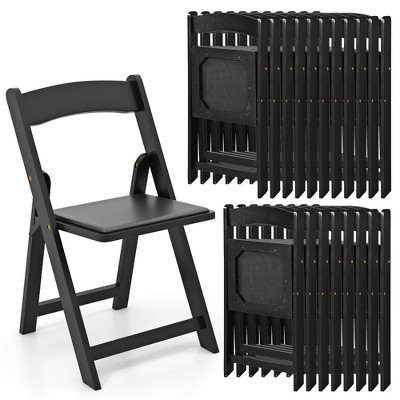 Tangkula Set of 20 Dining Chairs w/ Rubber Wood Legs & Padded Seat for Home Office Events Black