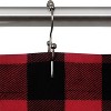 Buffalo Check Fabric Shower Curtain 72" x 72" Burgundy/Black by Sweet Home Collection® - 3 of 4