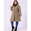 Agnes Orinda Women's Plus Size Winter Single Breasted Outfits Utility Belted Fashion Overcoats - 3 of 4