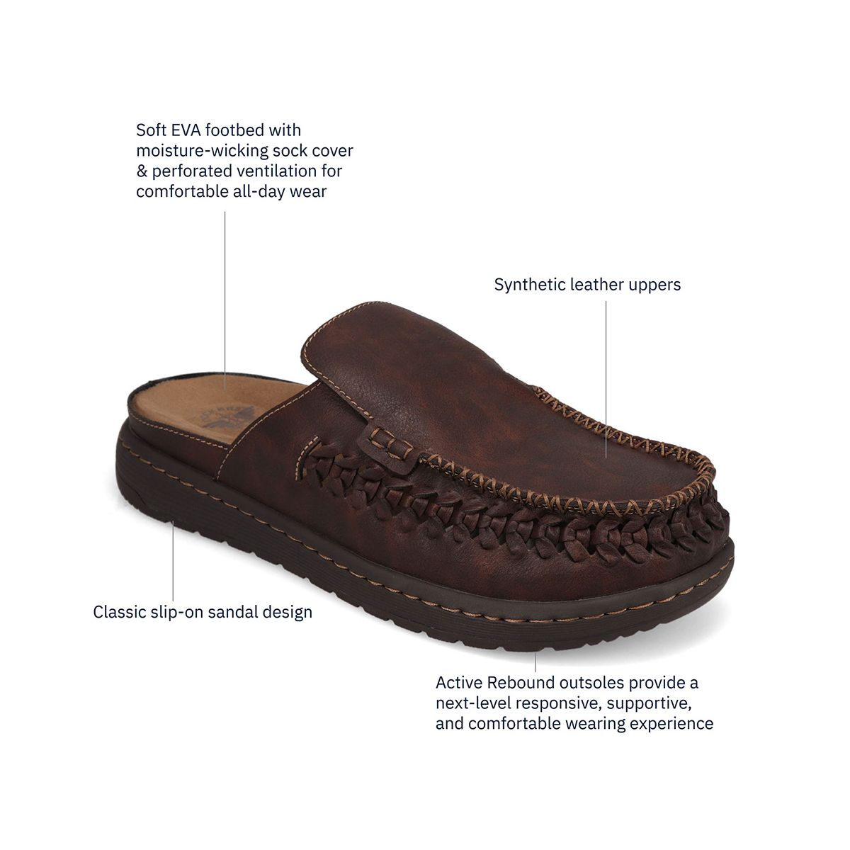 Dockers Mens Salerno Moc Toe Mule Sandal - thumbnail 7