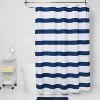 Rugby Stripe Shower Curtain White/Blue Cool - Room Essentials™ - image 2 of 4