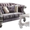 76" Versailles Sofa Velvet and Antique Platinum - Acme Furniture: Leather Upholstery, Nailhead Trim, No Assembly Required - 4 of 4