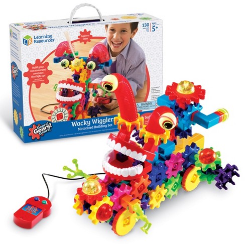 Learning Resources Gears! Gears! Gears! Motorized Wacky Wigglers Gears  Building Set, 130 Pieces