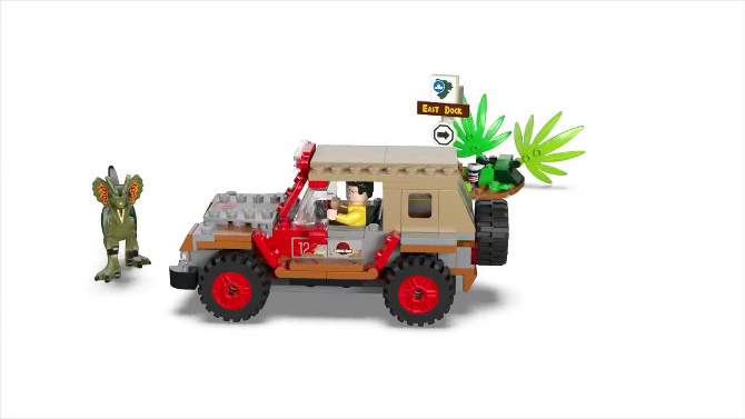 LEGO Jurassic Park Dilophosaurus Ambush Dinosaur Toy 76958, 2 of 8, play video