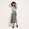 Women's Pleated Midi Skirt - Wild Fable™ Gray Striped - 3 of 3