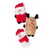 ZippyPaws Squeakie Buddies - No Stuffing Dog Toys for Small & Medium Dogs, Unstuffed Chew Toy, Soft Plush Puppy Products - Holiday Pack of 3 - 2 of 4