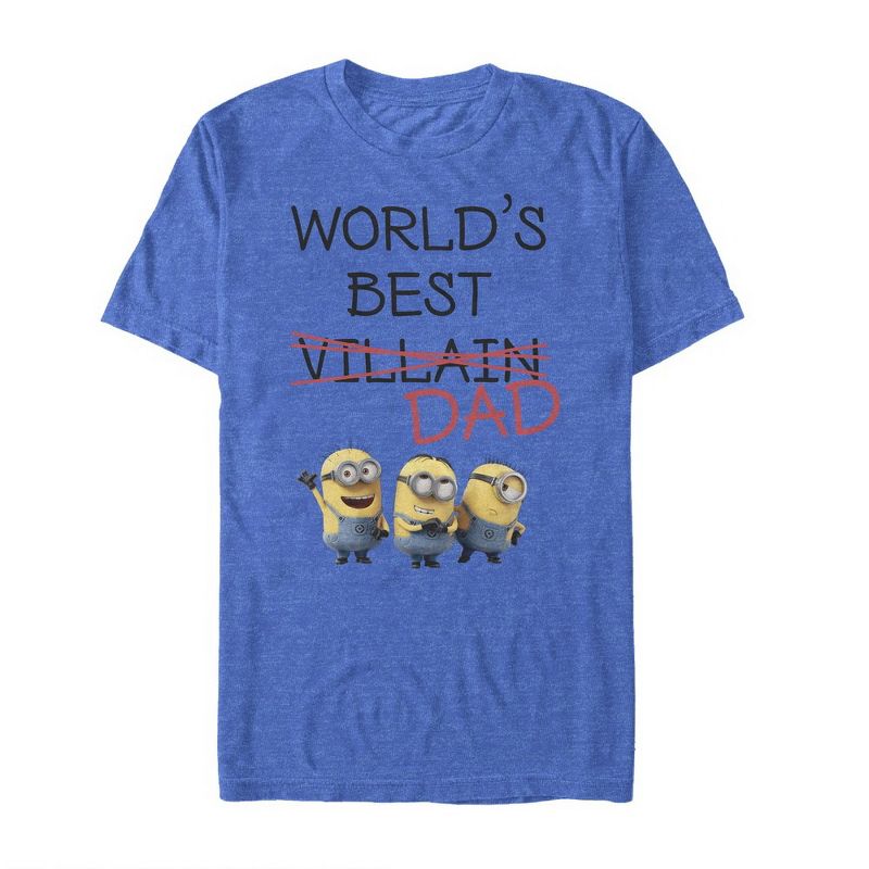 Men's Despicable Me Minions World's Best Villain Dad T-Shirt, 1 of 5