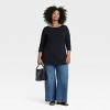 Women's Slim Fit 3/4 Sleeve Boat Neck T-Shirt - Ava & Viv™ - image 3 of 3