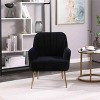 CAVINAS Accent Chair with Gold Legs and Adjustable Legs,Modern Arm Chair for Bedroom,Reading Room - 2 of 4