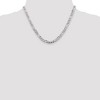 Black Bow Jewelry 5.5mm, Sterling Silver, Pave Flat Figaro Chain Necklace - 2 of 4