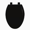 Elongated Toilet Seat with Toddler Seat Built in - Fits Both Adults and Children, Soft-Close & Non-Slip Design, Easy Installation & Cleaning, Black - 3 of 4