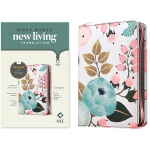 NLT Compact Zipper Bible, Filament Enabled (Cloth, Floral Garden
