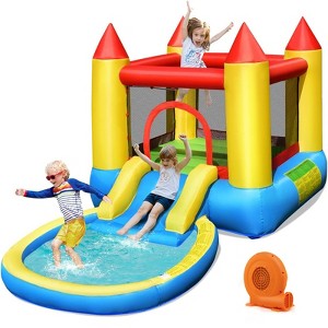 Infans Inflatable Bounce House Kids Slide Jumping Castle Bouncer w/Pool and 550W Blower - 1 of 4