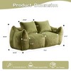 CAVINAS Bean Bag Couch for Adults, 75.2" Oversized Fluffy Faux Fur Loveseat, 2-Seater Couch with Memory Foam Filled for Living Room,Bedroom - 4 of 4