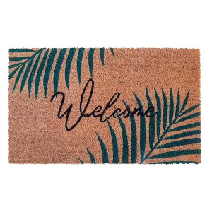 RugSmith Multi Machine Tufted Welcome Palm Leaves Doormat - 1 of 4