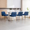 SEYNAR Modern Velvet 37'' H Metal Leg Counter or Bar Stools Set of 4 - 2 of 4