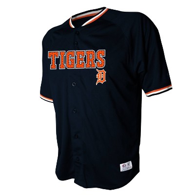 detroit tigers button up jersey