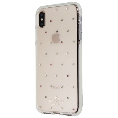 Case Mate licensed - Kate Spade Defensive Hardshell Case for Apple iPhone XS Max - Clear/Pin Dot Gems