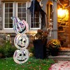 Tangkula 3.4 Ft Halloween Decorations Light up Stacked Pumpkins Standing Prismatic Iridescent - 3 of 4