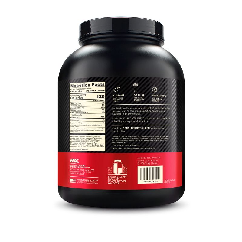 Optimum Nutrition, Gold Standard 100% Whey Protein Powder, Cookies & Cream, 4.6lb, 2 of 11