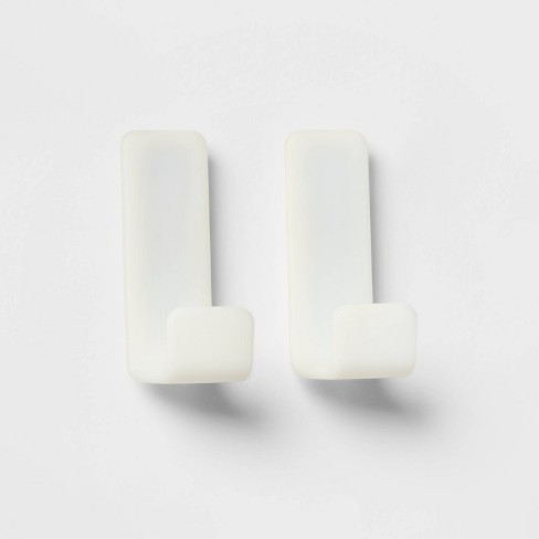 Set Of 2 Magnetic Hooks - Brightroom™: Compact, Bpa-free Abs, No Assembly,  White Utility Shelf Parts : Target