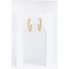 Slickblue Women's Hoop Earrings, Twisted Rope Mini Design, Push Back, Night Out Look, Gold/Silver, 1.5" - 2 of 4