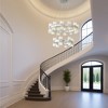 PAKOKULA Modern 36-Light Chrome Finish 2-Tier Wagon Wheel Chandelier with Clear Cystal Shades with bulbs included - 2 of 4
