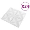 VidaXL 3D Wall Panels 24 pcs 19.7"x19.7" Origami White 64.6 ftÂ² - 3 of 4