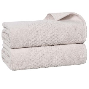 Zero Twist Waffle Textured Cotton Medium Weight Towel Set by Blue Nile Mills - 1 of 4