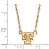 Black Bow Jewelry 14k Yellow Gold Plated Sterling Silver Tennessee Volunteers NCAA Necklace 18 Inch - 2 of 4