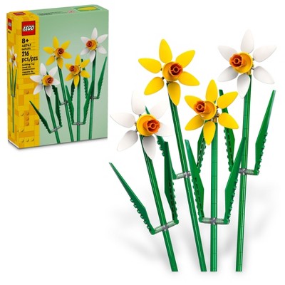 Lego Flowers Celebration Gift Yellow And White Daffodil Room Decor 40747 Target