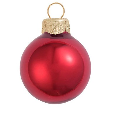 Northlight 12ct Pearl Glass Ball Christmas Ornament Set 2.75" - Red Xmas