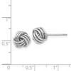 Black Bow Jewelry 8mm Ridged Love Knot Earrings in 14k White Gold - 4 of 4
