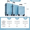 KTMBDW Luggage 3 Piece Set Suitcase Spinner Hardshell Lightweight TSA Lock (3 piece set(20in24in28in)) - 4 of 4