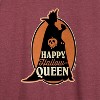 Women's - Disney Villains - Happy Hallowqueen Lightweight French Terry Wide Neck Long Sleeve Graphic Shirt - 2 of 4