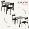 Dining Table Set for 2 with Upholstered Chairs - 4 of 4