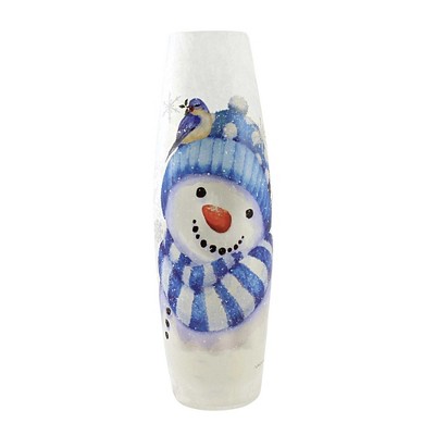 Stony Creek 12.0" Snowman & Bluebird Pre-Lit Lg Electric Winter Snow Frosty  -  Novelty Sculpture Lights