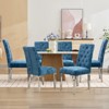 CLIHOME Set of 2 Modern Dining Chairs with Plush Velvet Upholstery, Sturdy Stainless Steel Legs & S-Shaped Springs - Ergonomic Support - 3 of 4