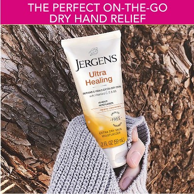 Jergens Ultra Healing Hand and Body Lotion, Dry Skin Moisturizer with Vitamins C, E, and B5 Fresh - 2 fl oz_10