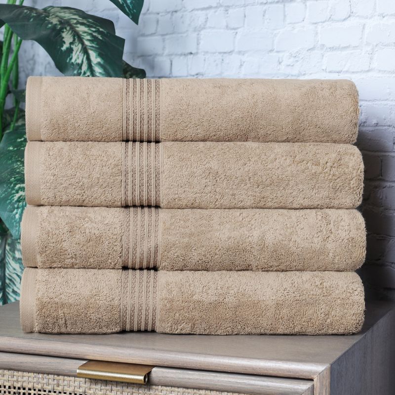 Premium Cotton Heavyweight Plush Highly-Absorbent Luxury Towel Set by Blue Nile Mills, 3 of 8