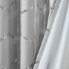 JUJABU Gray Total Blackout Metallic Print Grommet Top Curtain Panel Pair (2 Pcs Window Panels) - 4 of 4