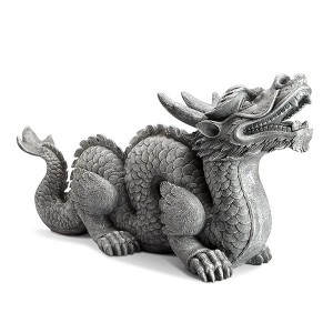 SPI Home Honorable Dragon Garden Sculpture – Resin Asian-Inspired Statue, 29.5" Length, Mythical Outdoor Decor - 1 of 3