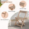 MyDepot Patio Furniture Set 3 Piece Acacia Wood Bistro Table and Chairs Set - 3 of 4